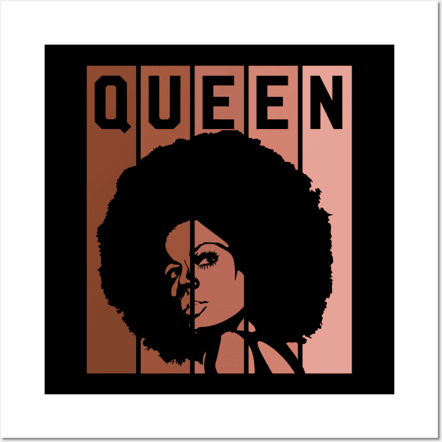 Black Queen Black Girl Magic Black Girls Melanin Gift Wall Art by JackLord Designs 